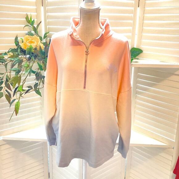 PINK VICTORIA SECRET NEW OMBRE HOODIE SIZE SMALL (OVERSIZED) 1224 - Picture 1 of 5